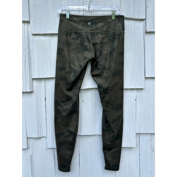 Lululemon Wunder Under Pant Savasana Camo 20cm Fatigue Green 8 - Picture 5 of 8